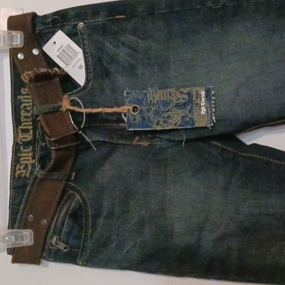 Epic Threads Denim Pants with Dark Brown Belt